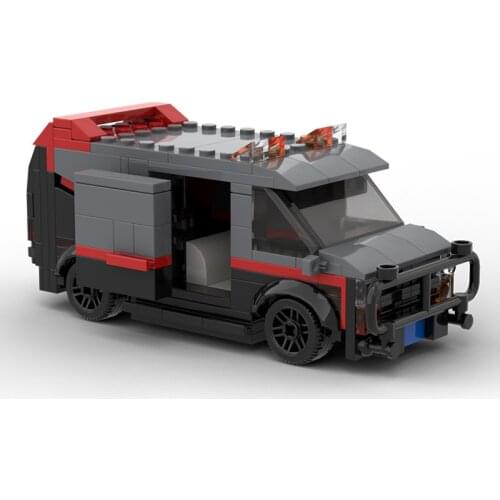 MOCRetro Simulation Car Vandura Van A-Team GMC Model Building Blocks Diy Toys Bricks Educational Christmas Gift For Children