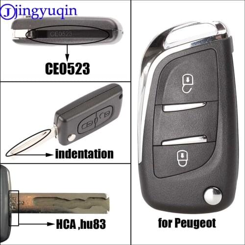 Modified Flip Car Key Shell 3 Button For Peugeot 207 308 307 407 607 807 cc For Citroen C2 C3 C4 C5 C6 XSARA PICASSO Blade