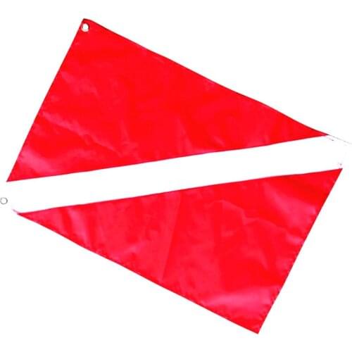 Performance Red White Polyester Diver Down Flag Kayak Boat Flag Marker Safety Signal