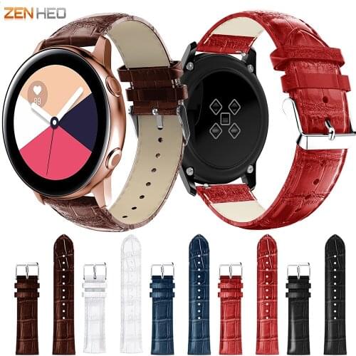 20mm Leather Watchband for Samsung Galaxy Watch Active/Galaxy 42mm/Gear S2 Smart Watch Band Strap for Huami Amazfit GTR 42mm