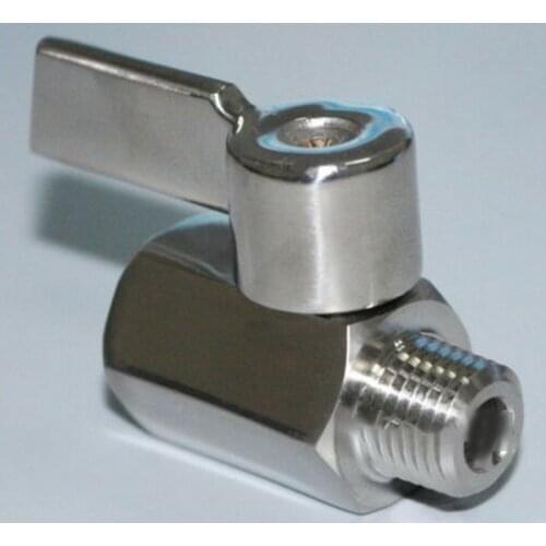 Mini Ball Valve 1/4" 304 Stainless Steel NPT Female X Male 90° Rotation Shut-off Home Tool Part 1Pcs