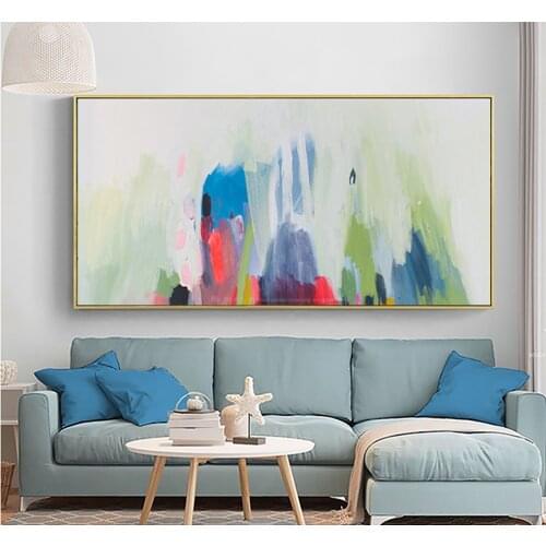 Modern paintings abstract horizontal canvas living room pictures on the wall handmade oil painting wall art watercolor art large