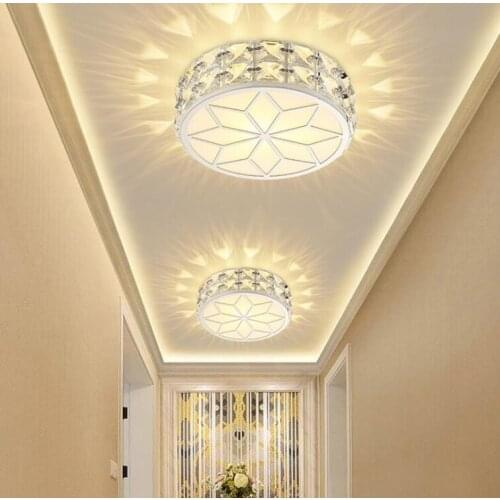 Modern Simple Led Crystal Ceiling Light Room Light Corridor Balcony Passing Lamp Corridor Light Home Lamp Ceiling Light Square