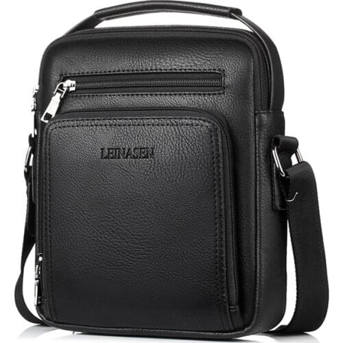 Mens Casual Bag Men Shoulder Bags Crossbody Bags Vintage Male Bag PU Handbags With Zippers Men Messenger Bags Tote Bag