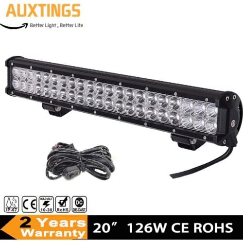 Led light Bar Offroad 12V 24V 20 inch 126W COMBO Beam Offroad Led Light Bar IP67 Work Light Off Road 4X4 4WD Tractor Boat