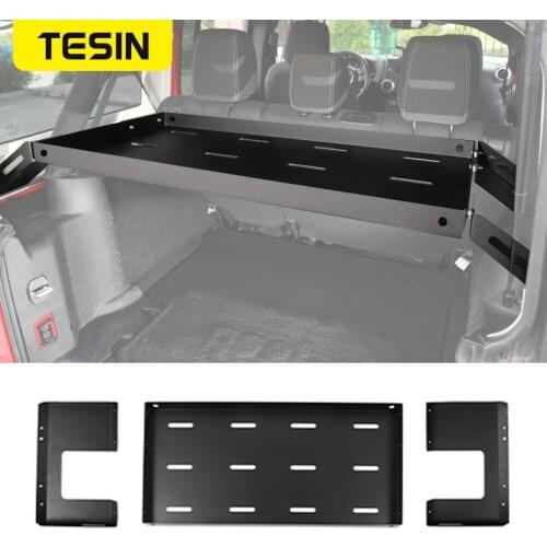 TESIN Rear Racks for Jeep Wrangler JK 2007+ Car Tailgate Trunk Storage Rack Luggage Shelf Accessories for Jeep Wrangler JL 2018