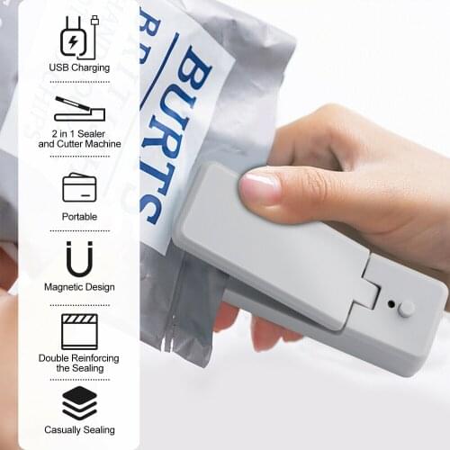 USB Charging Mini Sealer Portable Mini Sealing Machine Handy Seals For Food Snack Storage Sealer Kitchen Accessories