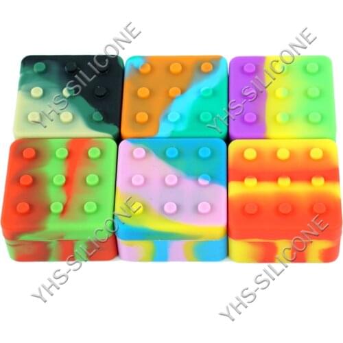 1 PCS 26ml Non Stick Silicone Wax Containers Stackable Jar silicone BHO Square container Silicone bottle jar