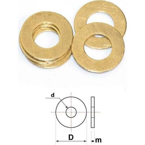 1pc Copper flat washer shim gasket oil seal fitting multiple sizes M16 M18 M20 M22 M24 flat washers