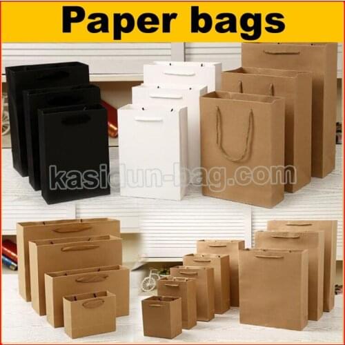 100PCS/lot) 10 SIZE available wholesale high quality shopping paper bag