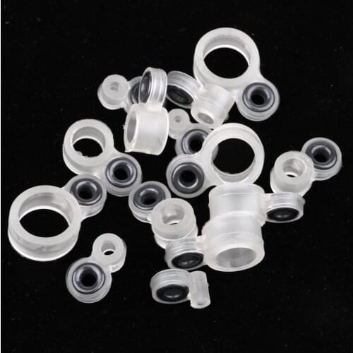 14Pcs Silicone Fishing Rod Guides Repair Kit Fishing Rod Eye Ring Top Tips