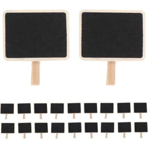 20Pcs/Set Mini Small Wooden Chalk Blackboard Wedding Kitchen Restaurant Signs Chalkboard Writing Notice Message Paint Wood Board