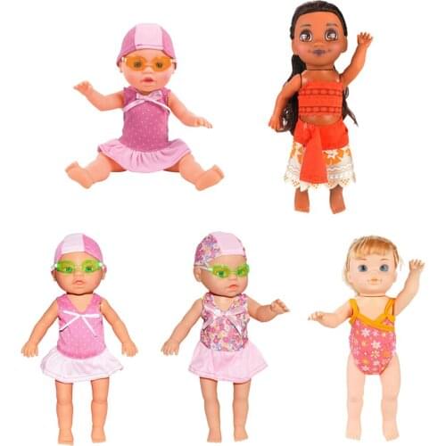 33cm Kids Pretend Play Toys Preschool Toddler Pool Swimming Doll Baby Dolls Pretend Play Toys