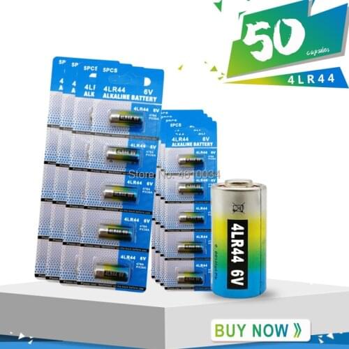 50pcs 4LR44 476A L1325 6V Dry Alkaline Battery Cells For Car Remote Dog Training Collar2CR1-3N CR28L 1406LC 2CR11108