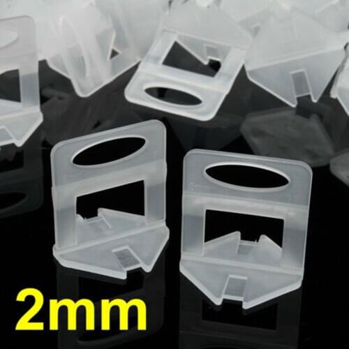 500PCS Flat Tile Leveling System Clips 2mm Wall Floor Spacers Tiling Tool Household Products Wholesale
