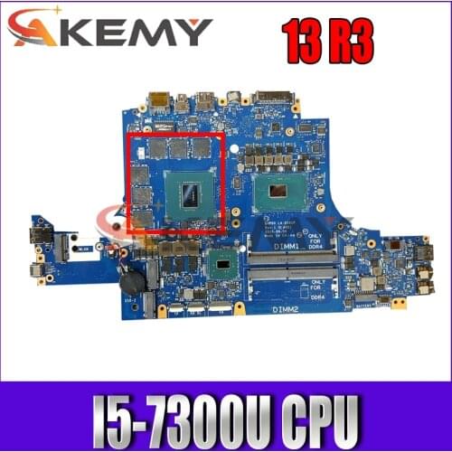 Akemy For Dell Alienware 13 R3 13.3 inch Laptop Motherboard CN-02R5MC 02R5MC 2R5M BAP00 LA-D581P I5-7300U CPU DDR4 GTX 1050