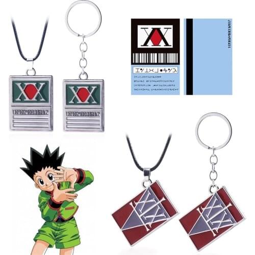 Anime Hunter x Hunter Keychain GON FREECSS License Metal Pendant Keyring for Women Men Key Holder Jewelry Props