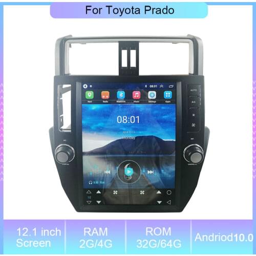 12.1 '' Android 9.0 Car Navigation Radio Receiver Video Player For Toyota Prado Stereo Multimedia Player Auto Radio