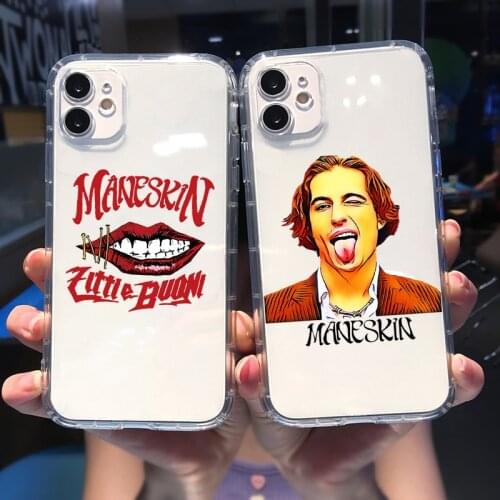 Maneskin Damiano David Phone Case for Iphone 12ProMax 12 12Mini 7 8 Plus 11 Pro Max XS Max XR X SE 2020 Fashion Band Cover Funda
