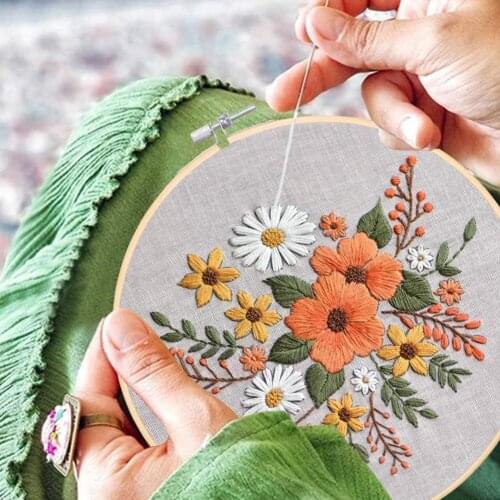 DIY Hand-embroidered Material Bag Pattern Suitable for Beginners Stamping Embroidery Kit