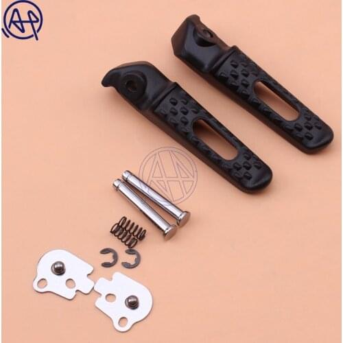 For Honda CBR1000RR 04-12 CBR600RR 03-13 1pair Black Motorcycle Rear Aluminum Rider Insert Foot Rest Pedal Footpeg