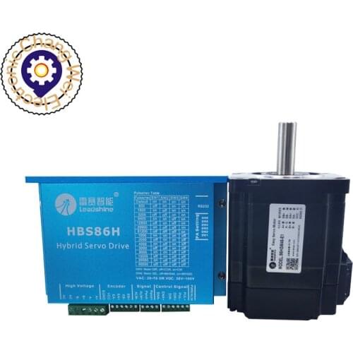NEMA34 engraving machine Leadshine hybrid servo motor Kit 86HSM45-E1 voltage 75V torque 4.5N.M + closed-loop drive HBS86H