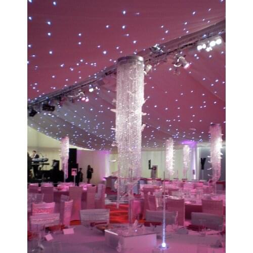 H)180cm(5.9ft) CRYSTAL BEADED COLUMN Banquet canopy decoration 4pcs/lot