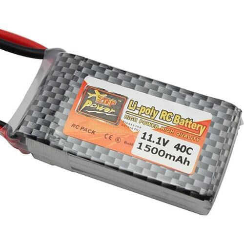 HIINST HOT ZOP Power LiPo Battery 11.1V 1500Mah 3S 40C MAX 60C T Plug For RC Car Airplane Helicopter Part RC toy accessories