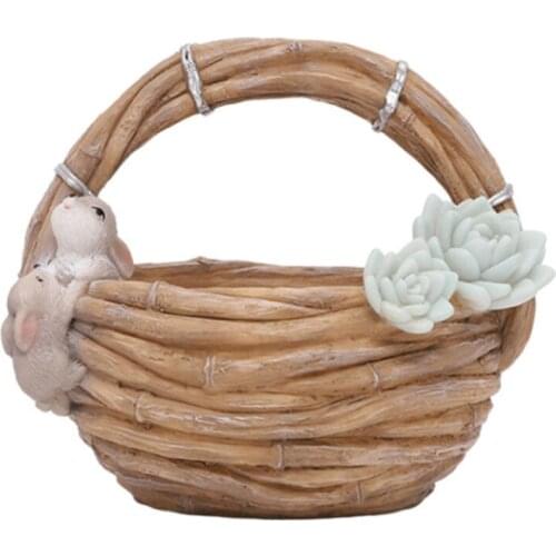 Simulation Rattan Basket Flowerpot Animal Creative Mini Cute Gardening And Home Decoration Cactus Nordic Baskets