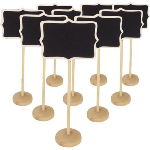 MINI Small Blackboard Chalkboard Wooden Message Board Holder with stand for Party Wedding table Number/place card setting deco