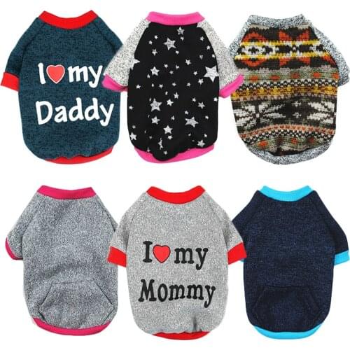 New Classic Warm Dog Clothes Puppy Pet Cat Clothes Sweater Jacket Coat Winter Fashion Soft For Small Dogs Chihuahua