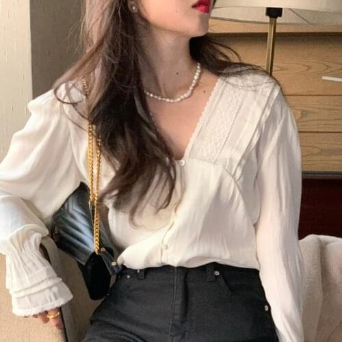 New Embroidery Lace Transparent Womens Blouses Summer Tops Femme Casual Women Shirt Long Sleeve Girls Blouse New Blusas