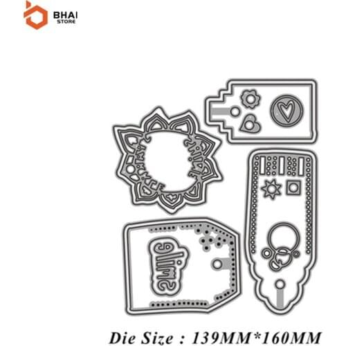 New Arrivals Multi-shape Label Tag Metal Cutting Dies Scrapbooking DIY Album Stamp Paper Card Embossing Decor Craft