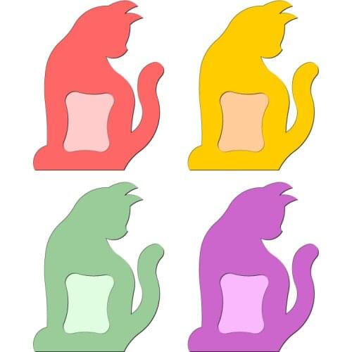 New Cat Photo Frame Wooden Die Scrapbooking C2952 Cutting Dies Multiple Sizes Compatible With Most Die Cutting Machines