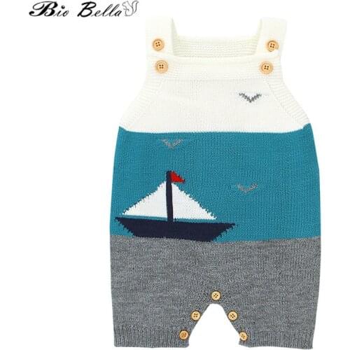 Infant Baby Sping Autumn Sweaters Cartoon Casual Kids Boy Girl Rompers 0-18 Months Newborn Knitting Boy 2021 New Year Clothes