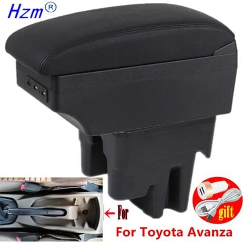 For Toyota Avanza Armrest Box For Toyota Avanza Center Console Modification Accessories Cup Holder Large Space USB Interface