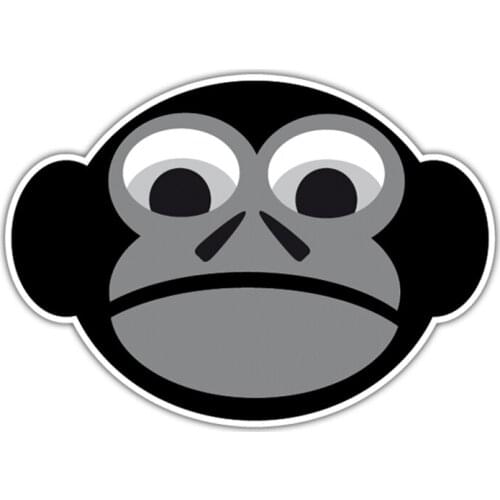S40287# Various Sizes PVC Decal Serious Monkey Car Sticker Waterproof on Bumper Rear Window Laptop Refrigerator Toilet