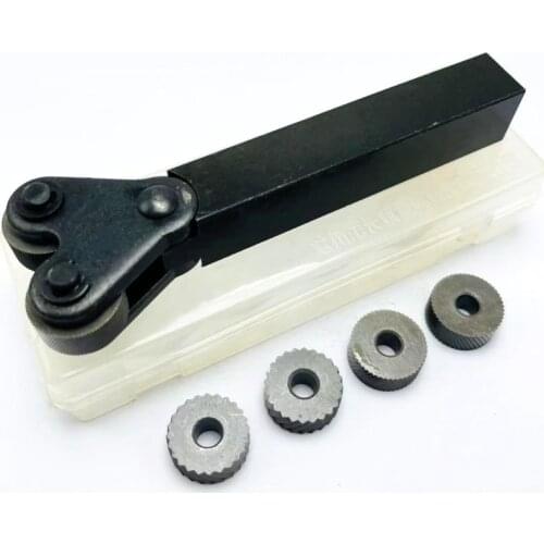 7PCS mesh knurling cutter 0.6mm 1.0mm 2.0mm HSS inner hole embossing wheel steel lathe tool holder embossing wheel 16mmX18mm hob