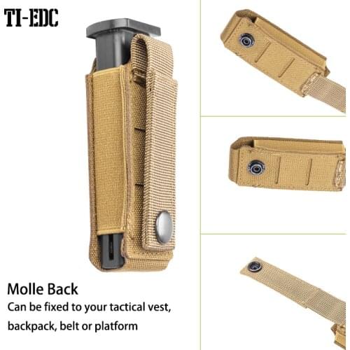 Tactical Molle 9mm Magazine Pouch，Pistol 92 Handgun Hunting Nylon Pouch，40 S&W, 45 ACP