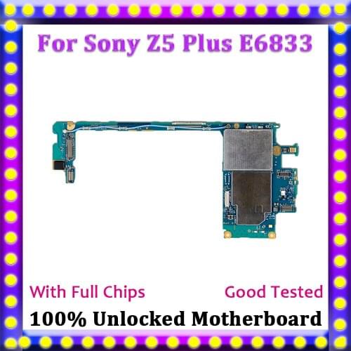 TDHHX 100% Unlocked Logic Board For Sony Xperia Z5 Plus E6833 Motherboard With Full Chip,For Sony Xperia Z5 Plus E6833 Mainboard