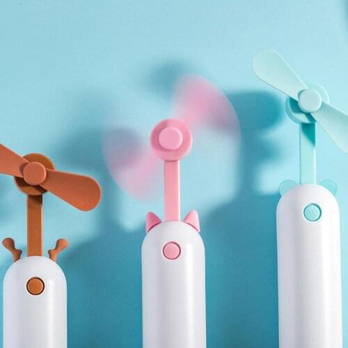 Ventilador Handheld Mini Fan Portable USB Rechargeable Small Fan Silent Air Cooling for School Home Travel
