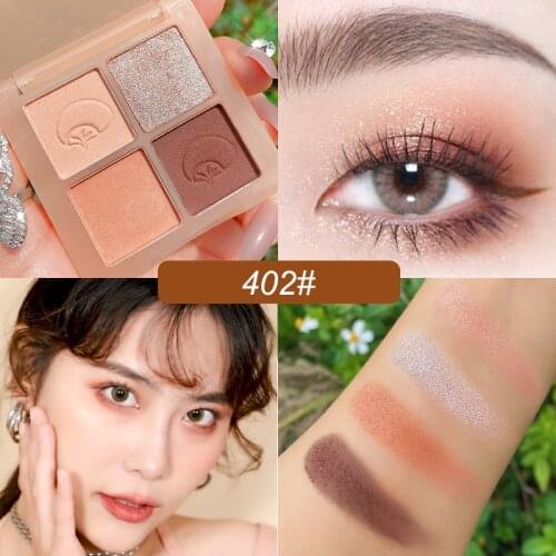 WODWOD 4 Colors Nude Eyeshadow Makeup Pigments Waterproof Glitter Pearle Eye shadow Palette Women Beauty Charming Cosmetics TSLM