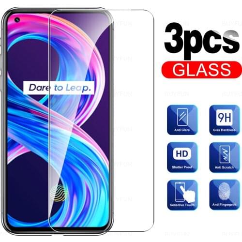 For Realme 8 Pro 3pcs front scratch resistant screen protector for realme 8 pro 6.4" full cover screen protector scratch proof