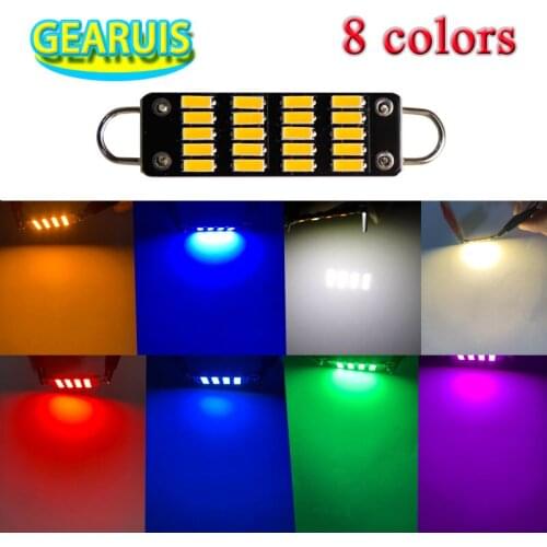 100pcs 211-2 211 212 212-2 561 562 Led Festoon Light 44mm 20 smd 4014 Rigid Loop LED Interior Car Dome Cargo light White