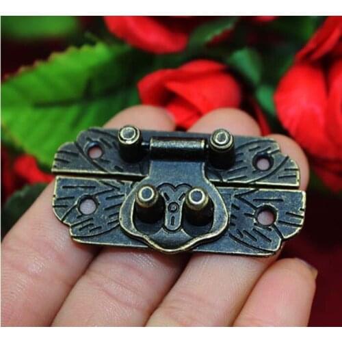 20pcs/lot Antique Box buckle wooden gift box buckle zinc alloy buckle decorative accessories 25 * 48MM