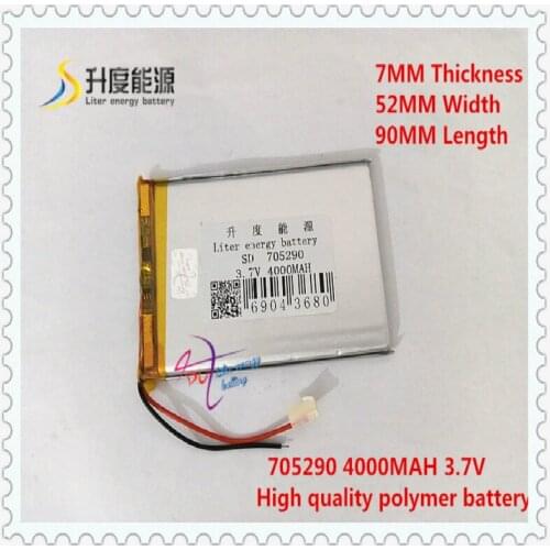 3.7V 4000mAH 705290 (polymer lithium ion / Li-ion battery ) for Power bank tablet pc GPS mp3 mp4 toy