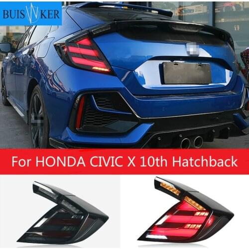 Car Styling for HONDA CIVIC X 10th Hatchback LED tail light CIVIC LED Rear Lamp DRL+Brake Trunk