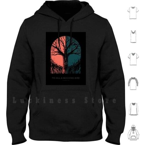 To Kill A Mockingbird White Hoodies Long Sleeve Harper Lee Kill Mockingbird To Kill A Mockingbird Tree Red