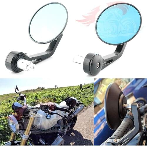 CNC Motorcycle End Bar Side Mirror 7/8"Angle Adjustable Rearview Mirrors For BMW C400X 2018/R nineT pure Scrambler Racer K1600