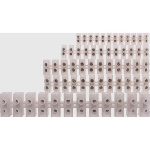 Dual Row 12 Position Plastic Terminal Block Wire Connector Screw Electric Barrier Strip X3-0512 X3-1012 X3-2012 X3-3012 X3-6012